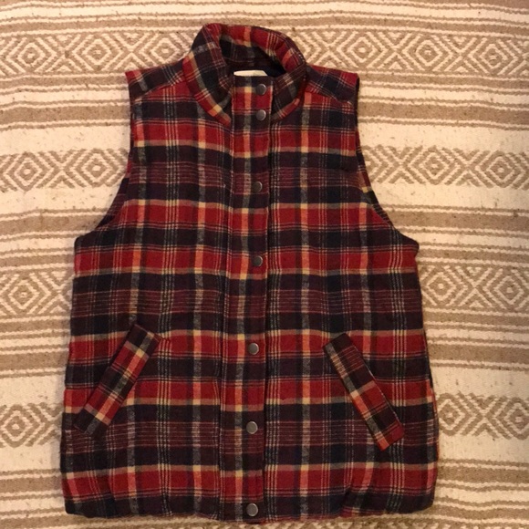 Coats | Flannel Puffer Vest | Poshmark